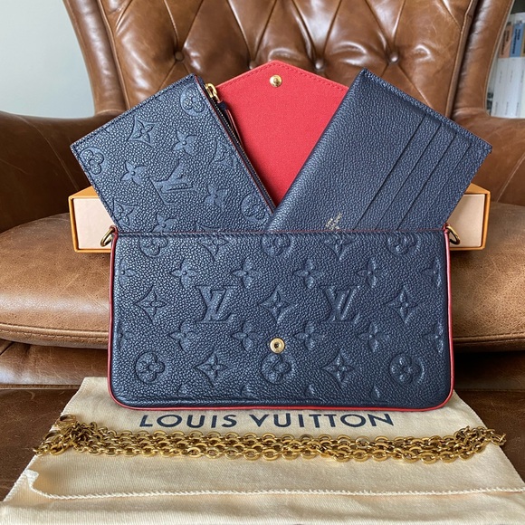 *SOLD* Louis Vuitton Felicie Pochette Monogram Empreinte Leather - Picture 4 of 16